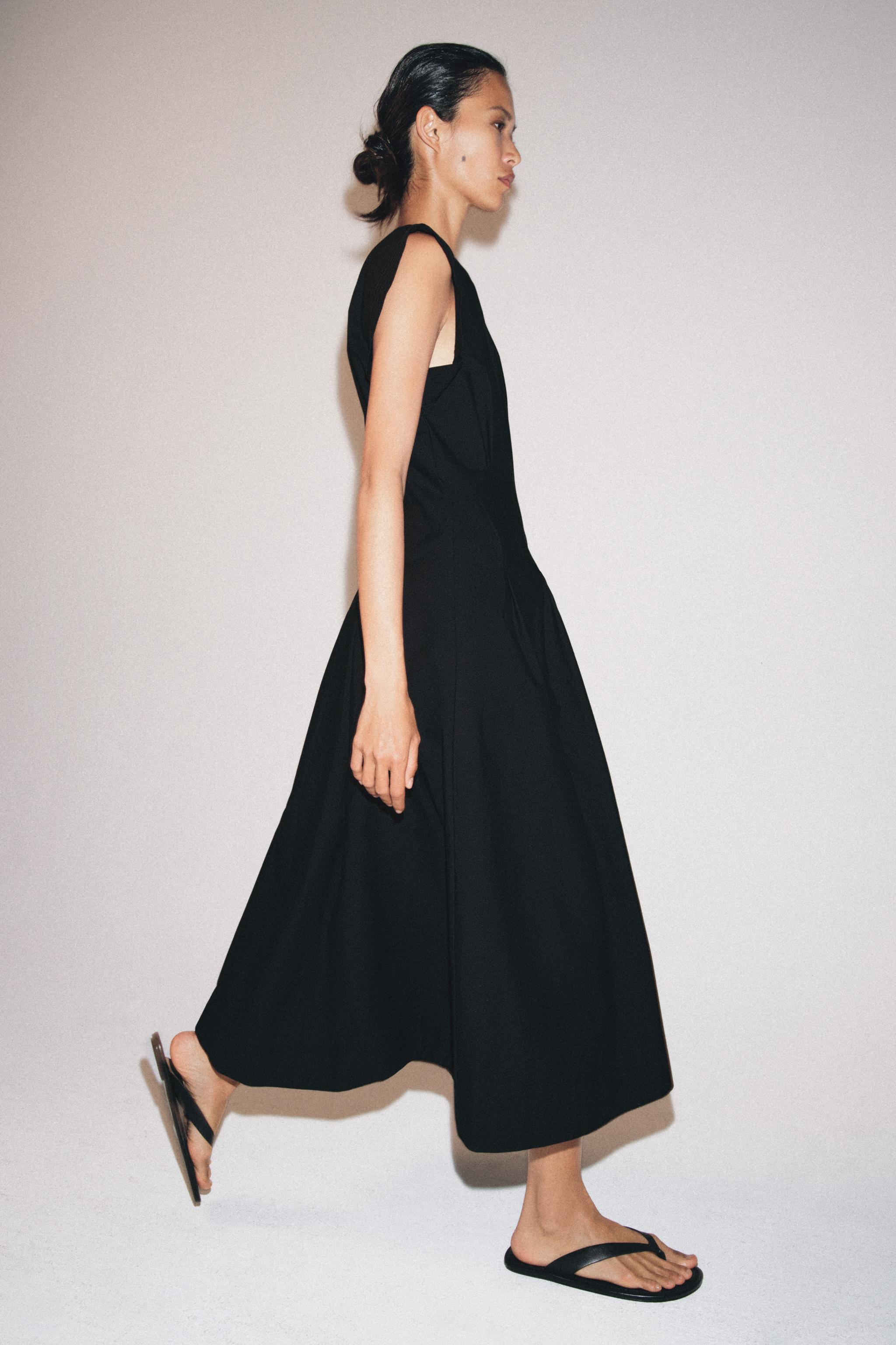 ZW COLLECTION POPLIN PLEATED DRESS | Zara UK
