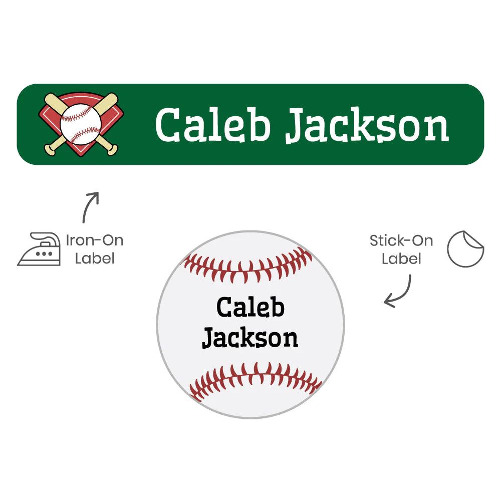Baseball Camp Clothing Labels Pack | Name Bubbles