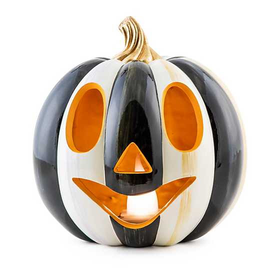 Courtly Stripe Illuminated Jack O' Lantern | MacKenzie-Childs