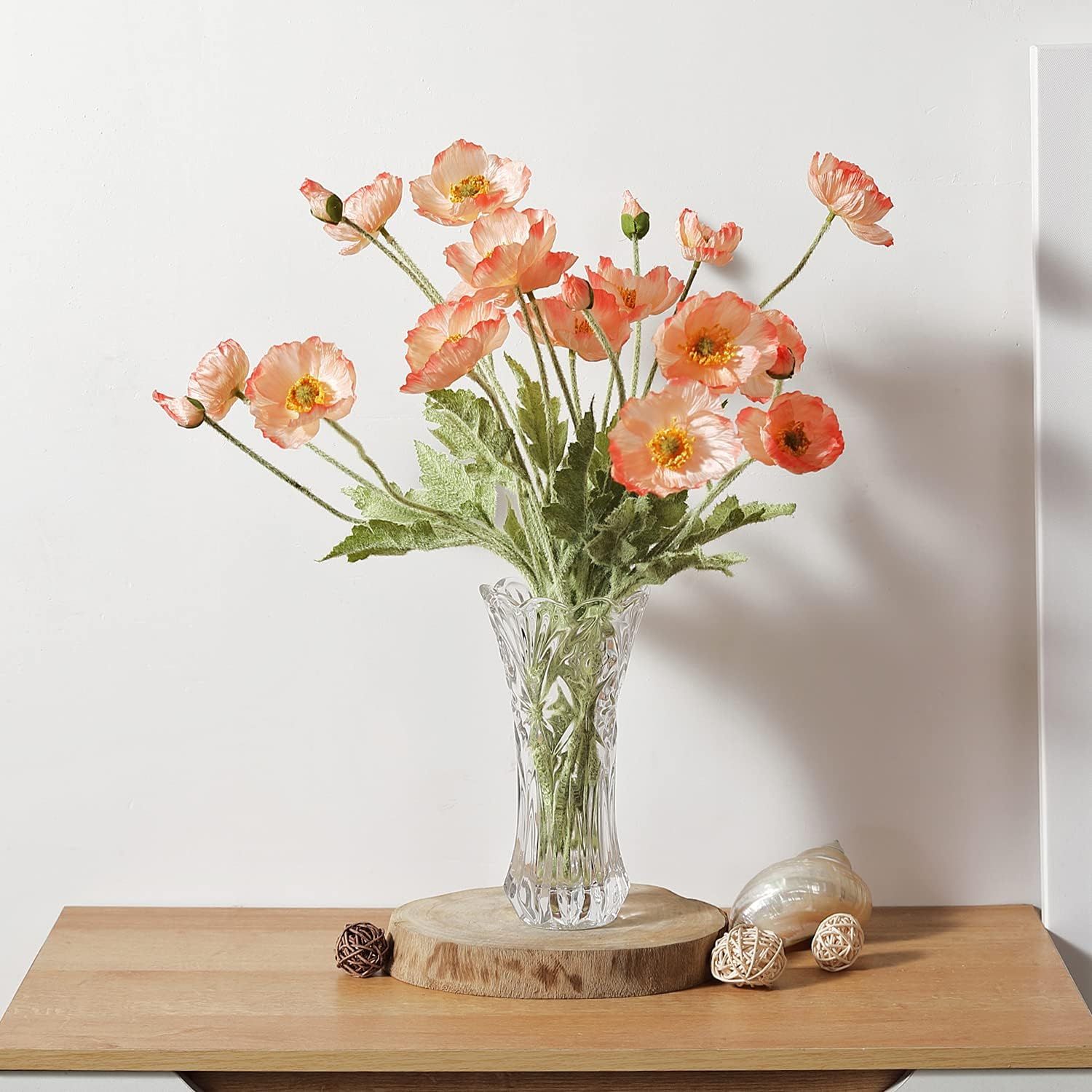Lumoslyy Artificial Flowers Silk Poppy Flowers for Home Decor Bouquet Wedding Party Faux Flower P... | Amazon (US)