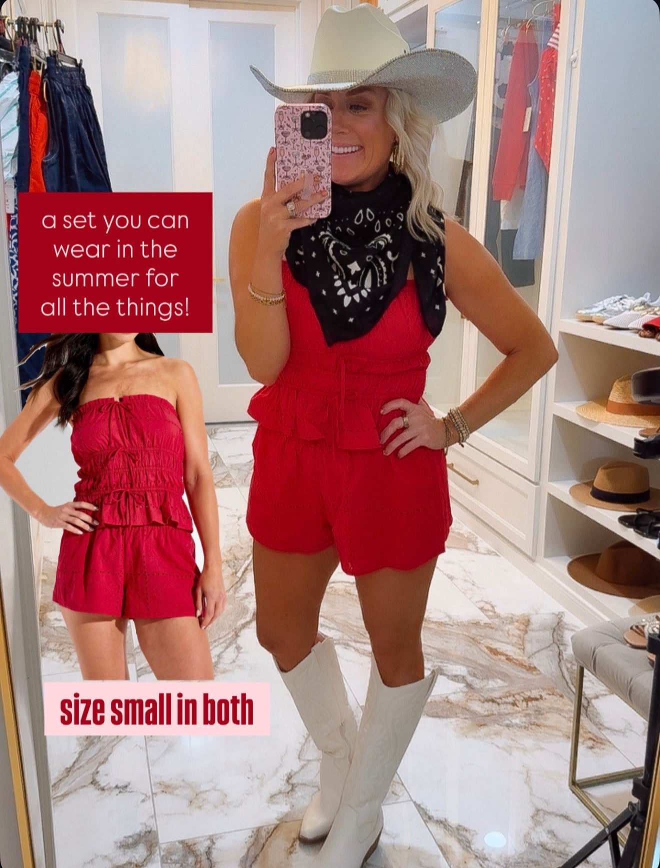 This set will be so cute for summer outings 
Size small in both