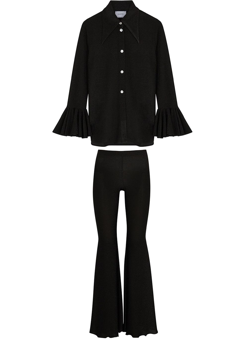 Cosmos black stretch-knit pyjama set | Harvey Nichols (Global)