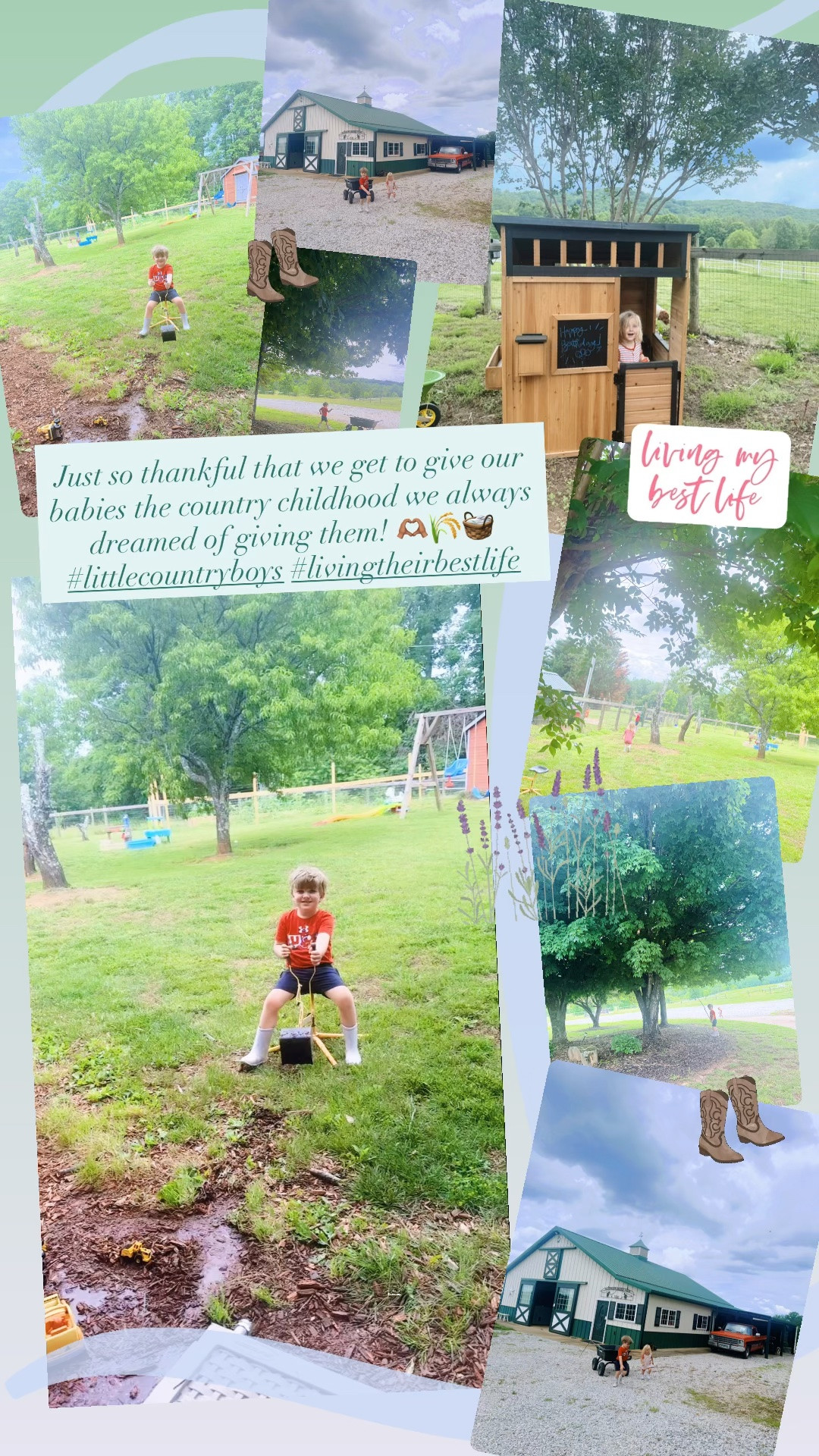 Just so thankful that we get to give our babies the country childhood we always dreamed of giving them! 🫶🏽🌾🧺
#littlecountryboys #livingtheirbestlife