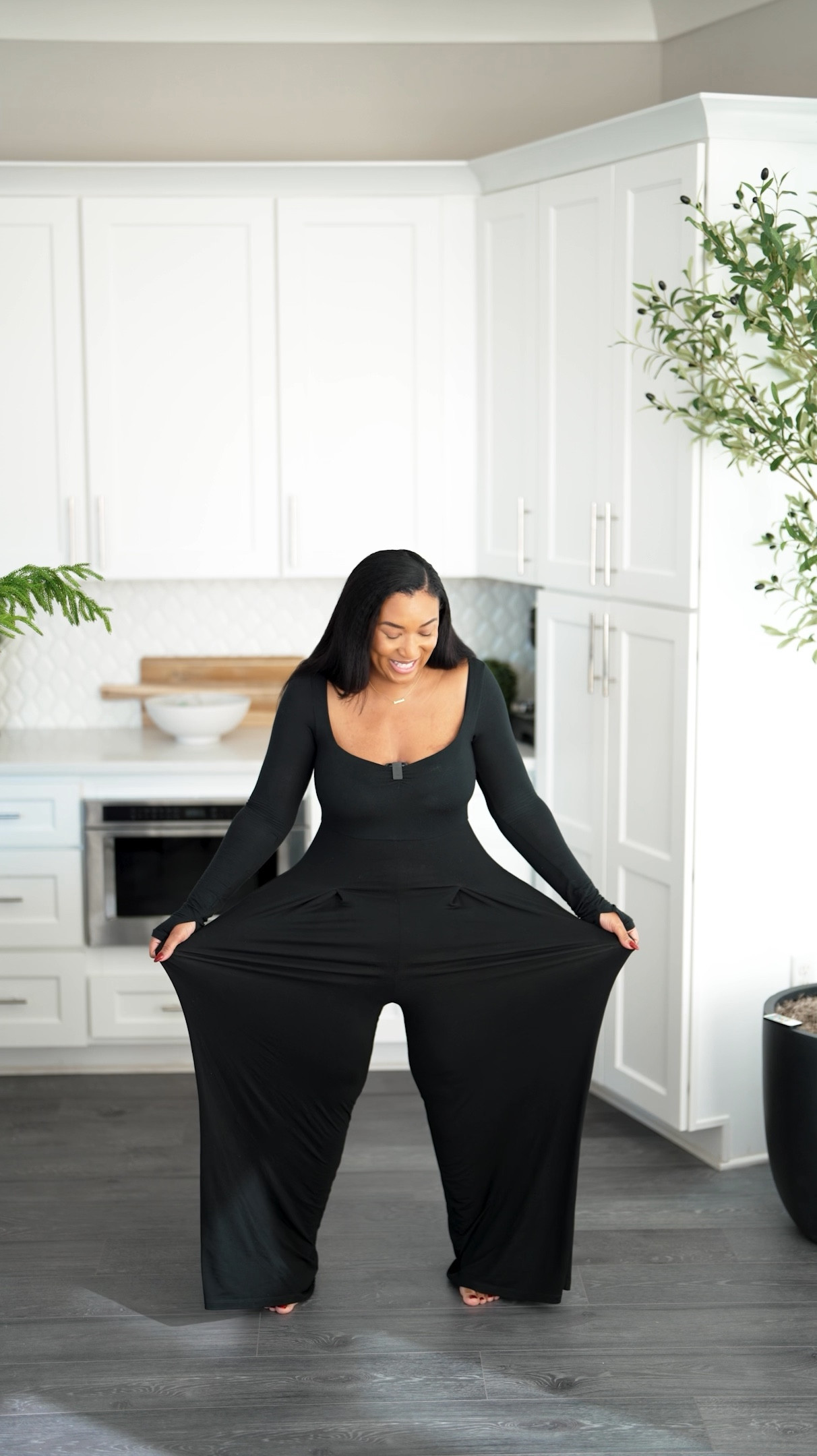 This stretchy jumpsuit from target is perfect to lounge and style. Especially after all of the holiday festivities.🙌🏽

#LTKFindsUnder50 #LTKOver40 #LTKStyleTip