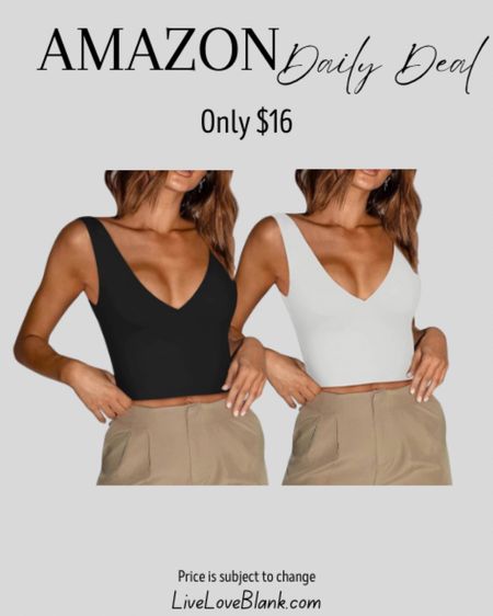 Amazon daily deals
Amazon fashion
V neck crop top only $16
Spring break outfit 
Prices subject to change
Commissionable link
#ltku

#LTKfindsunder50 #LTKover40 #LTKsalealert