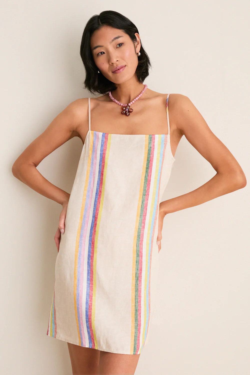 Day Trip Stripe Laura Linen Mini Dress | Tuckernuck (US)