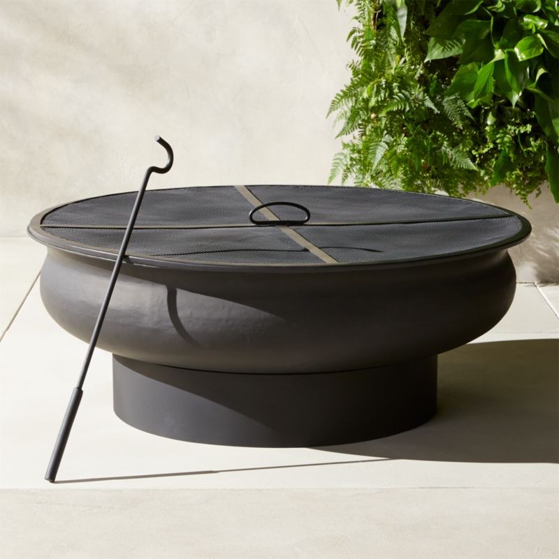 Urli Black Fire Pit + Reviews | CB2 | CB2