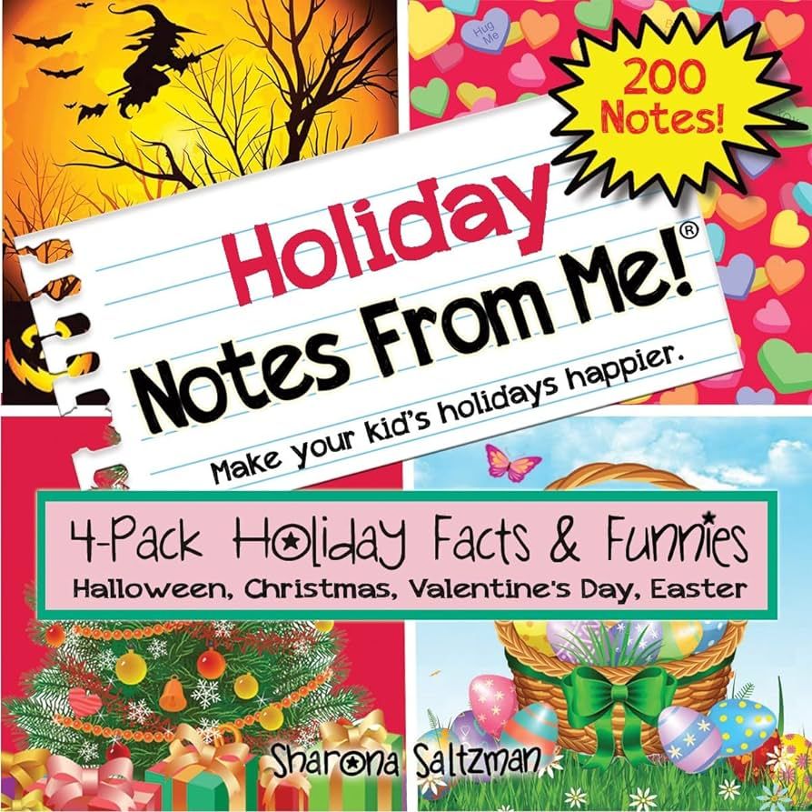 Notes From Me! 200 Tear-Off Holiday Lunch Box Notes for Kids, 4-Pack: Easter, Halloween, Christma... | Amazon (US)