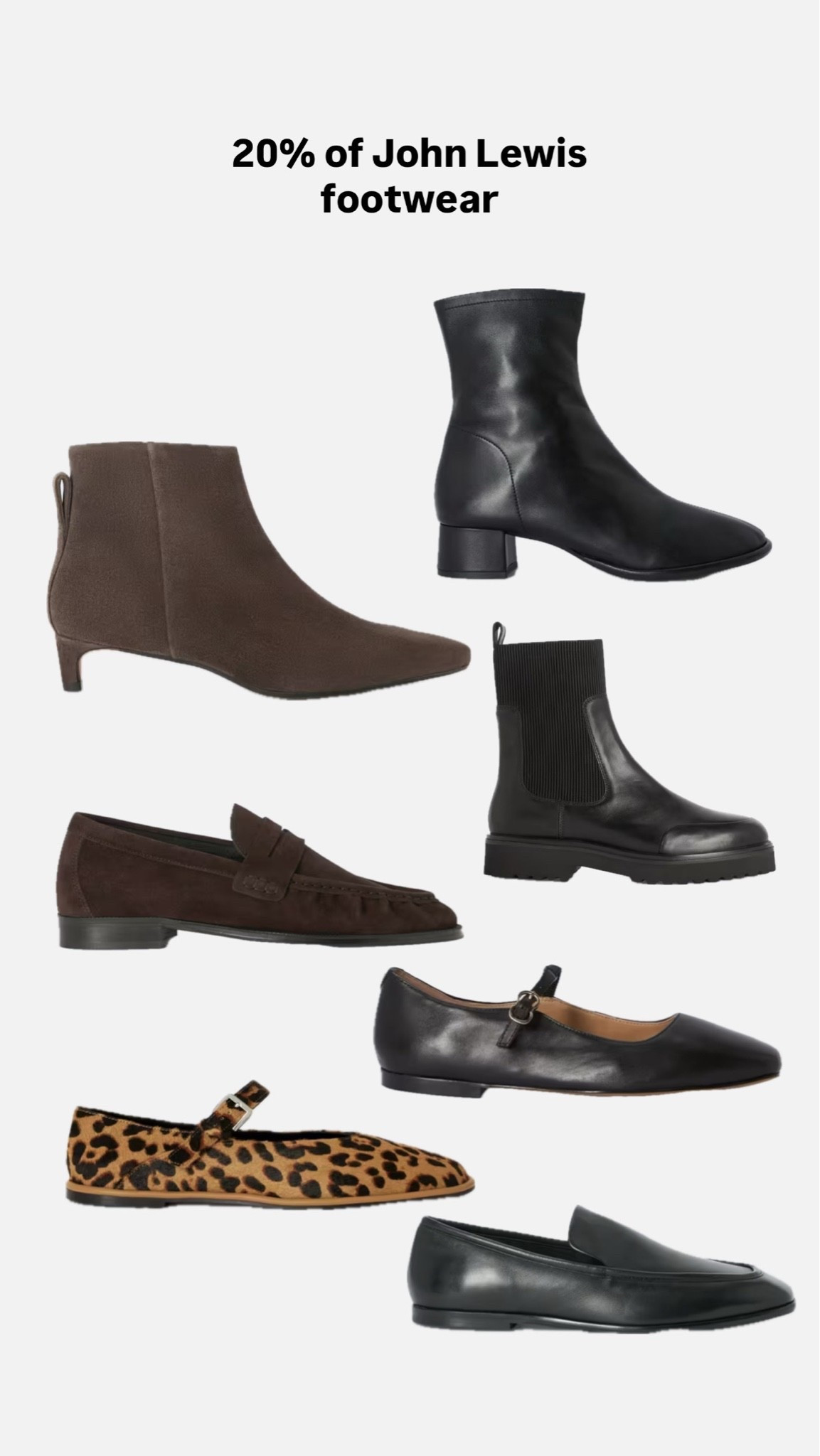 20% off John Lewis footwear