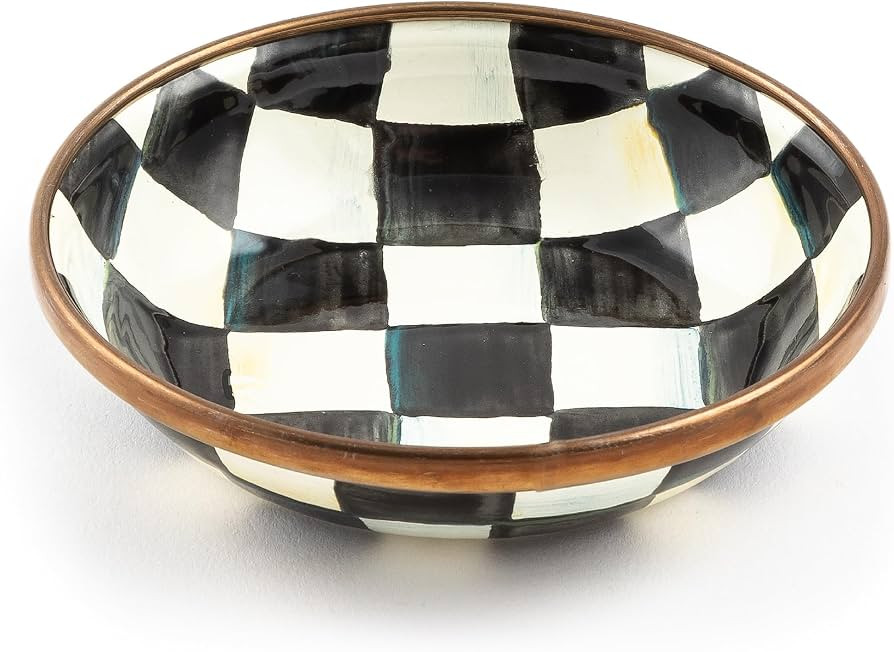 MACKENZIE-CHILDS Enamel Dipping Bowl, Small Serving Bowl for Entertaining, Black-and-White Courtl... | Amazon (US)
