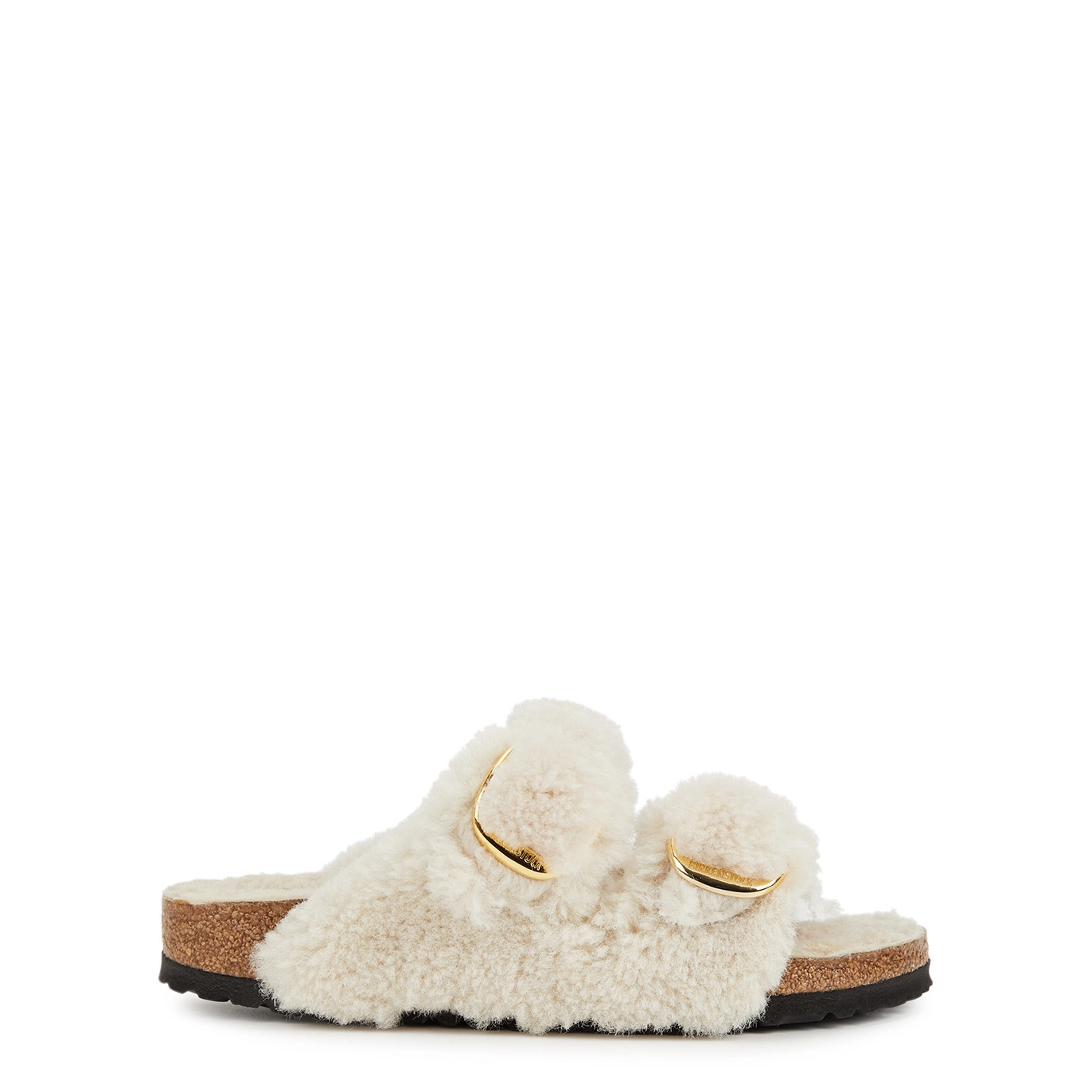 Birkenstock Arizona Shearling Sliders - Cream - 5 | Harvey Nichols (Global)
