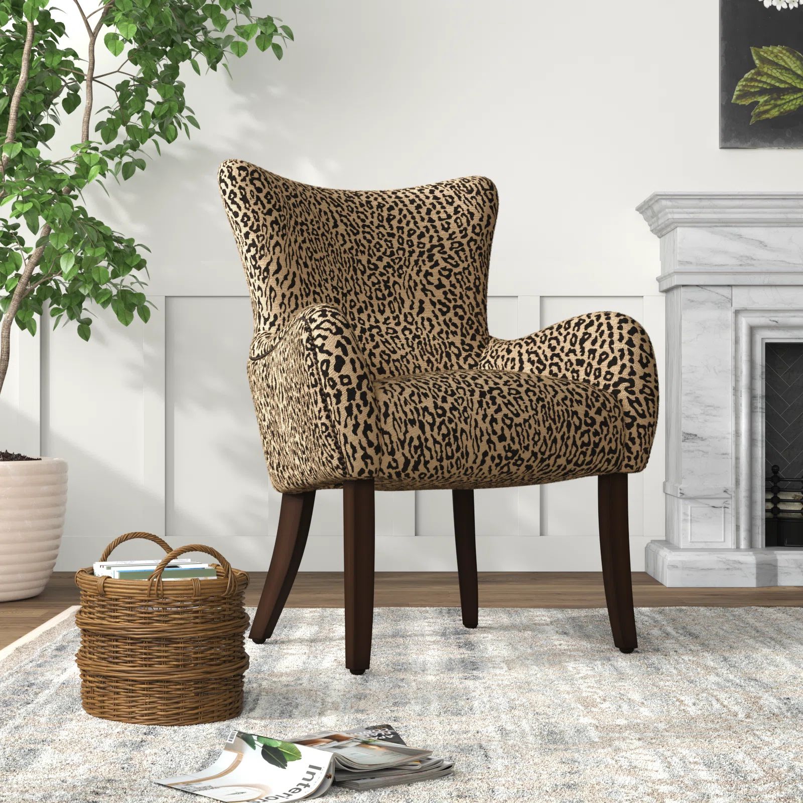 Lark Manor Amanada 28" Wide Polyester Wingback Chair | Wayfair | Wayfair North America