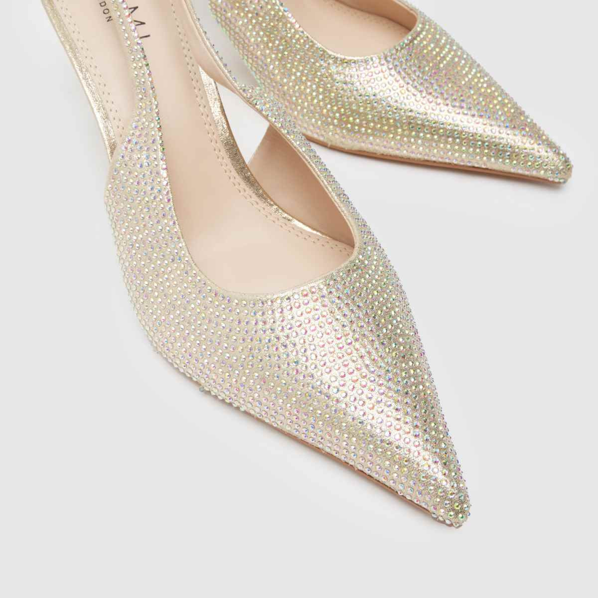 Womens Gold SIMMI Laela Bling Slingback High Heels | schuh | Schuh