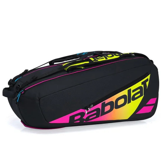 Raqueteira Babolat Pure Aero Rafa X6 Preta Amarela e Rosa - Preto | Netshoes (BR)