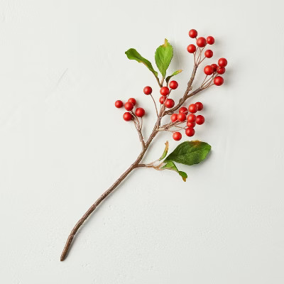 10" Faux Winterberry Plant Stem - Hearth & Hand™ with Magnolia | Target
