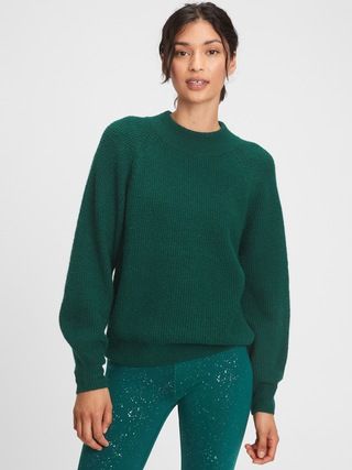 Waffle-Knit Mockneck Sweater | Gap Factory