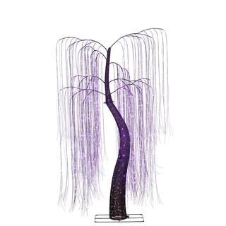 Home Accents Holiday 7 ft 600 Light LED Purple Willow Tree 21RT5182125CS - The Home Depot | The Home Depot