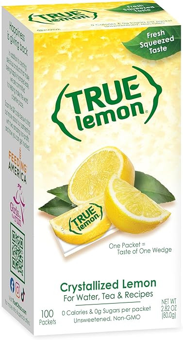 True Lemon 100ct (Pack of 1) - Water Enhancer - Bulk Dispenser - 0 Calorie Drink Mix Packets For ... | Amazon (US)