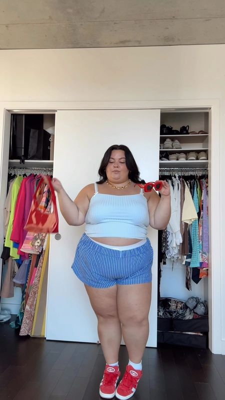 Plus size boxers size 3X from
Old Navy
Plus size boxer Pinterest outfit 
Plus size brami from Klassy Network size 3X 
Red adidas campus 
Wearing kindly yours underwear for the waistband size XXL 

#LTKMidsize #LTKStyleTip #LTKPlusSize