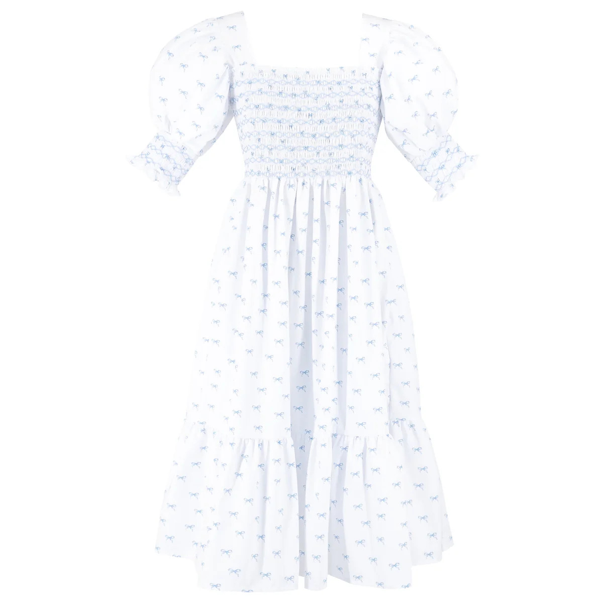 Women's Daphne Dress - Mignon Blue Bow | Dondolo