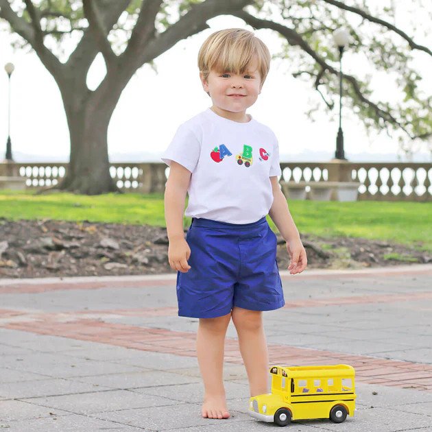 School Time Royal Blue Short Set | Classic Whimsy