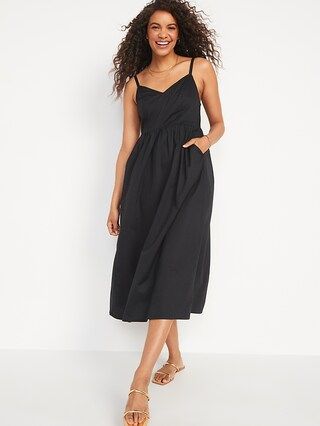 Cotton-Poplin Cami Maxi Swing Dress for Women | Old Navy (CA)