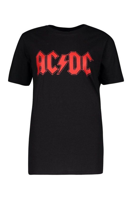 ACDC Licenced T-Shirt | Boohoo.com (US & CA)