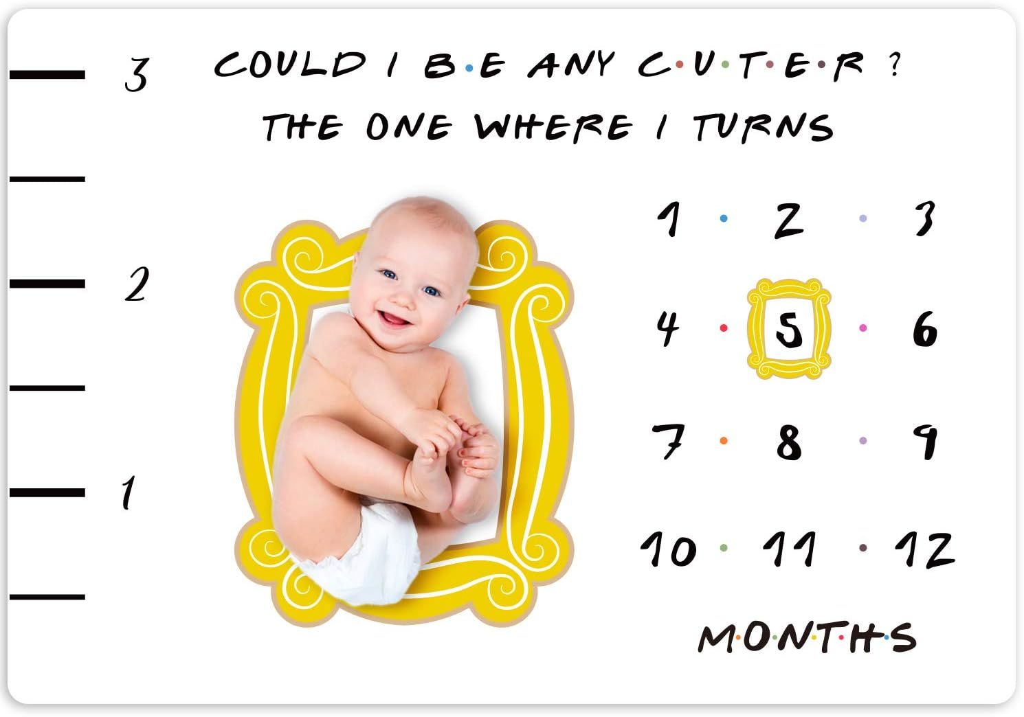 CQNET Friends Baby Monthly Fleece Milestone Growth Blanket, Could I be Any Cuter? Friends Frame N... | Amazon (US)