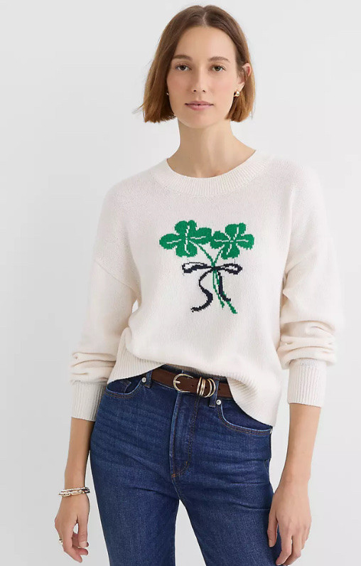 St Patrick’s day outfit women - ON SALE! A more polished look with this sweater, shows your holiday spirit without being too over the top. 


#loft #shamrock #shamrocksweater #salefinds #under50 

#LTKSeasonal #LTKOver40 #LTKSaleAlert