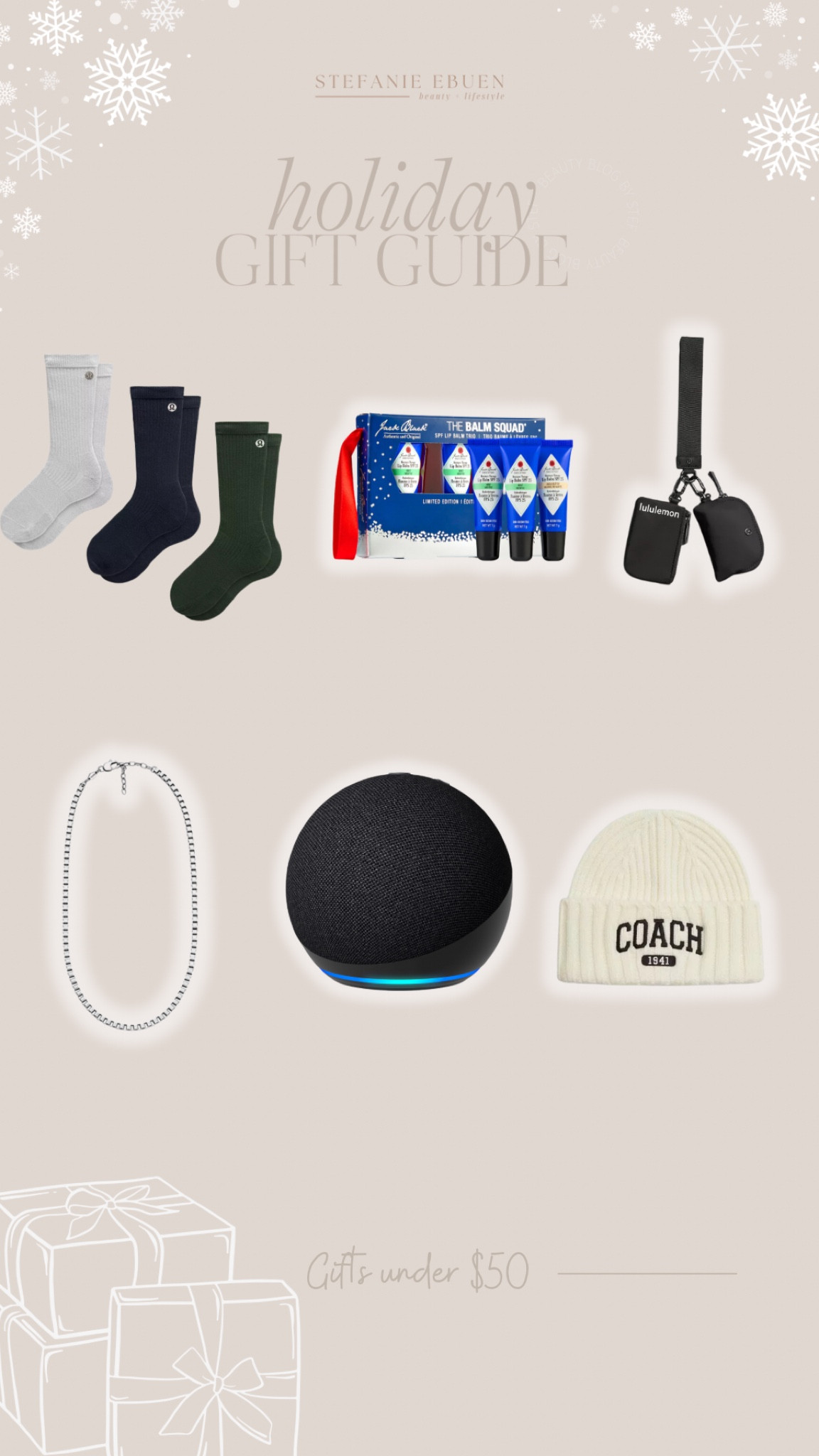 Holiday gift ideas under $50

#LTKcanada #LTKgiftguide