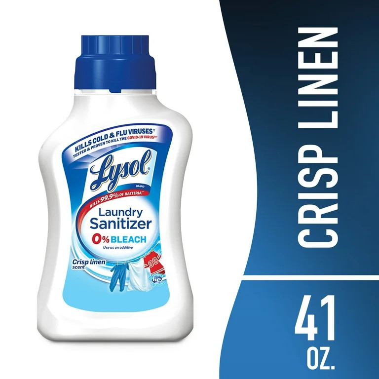 Lysol Laundry Sanitizer Additive Sanitizing Liquids for Clothes, Crisp Linen, 41 fl oz | Walmart (US)
