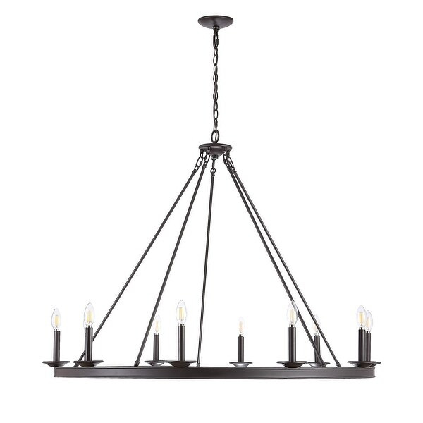 SAFAVIEH Telta 10-Light Adjustable Chandelier - Bronze | Bed Bath & Beyond