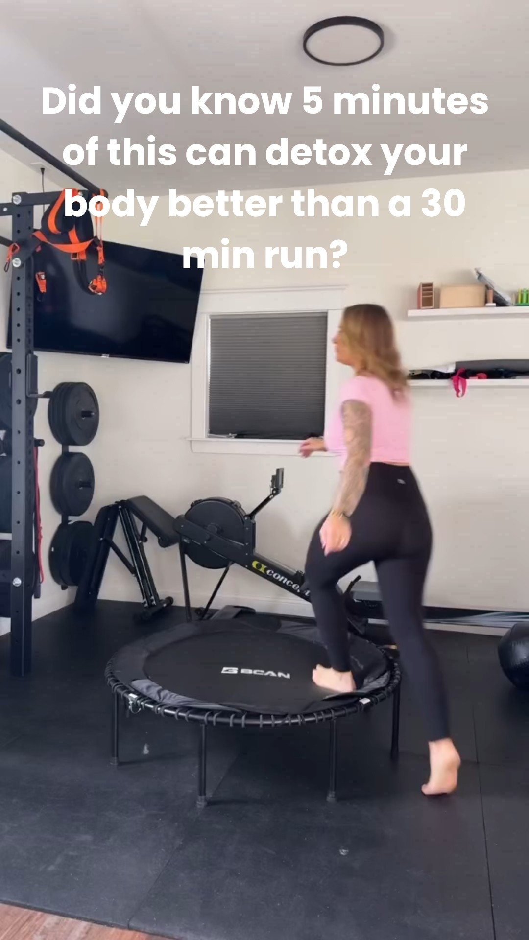 Sounds crazy but it’s true. 💯

Your lymphatic system (aka your body’s natural detox system) doesn’t move on its own. It needs you to move to help flush out junk. 🙅‍♀️

And bouncing? It’s one of the best ways to get things flowing. 🌊

I’ve never been a fan of running, so this is WAY better than pounding the pavement for 30 mins (and honestly…way more fun too).

I try to rebound every day — even if it’s just 5 minutes while the kids are running around. There’s a ton of free rebound workouts right on YouTube. 👏🏻
#lymphatichealth #rebounding #lowtoxlife #cleanlivingjourney #momwellness #fitnessjourney #sahm

#LTKFamily #LTKActive