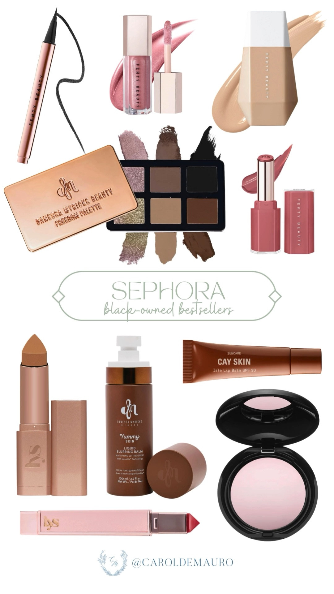 For those wanting to invest in and discover Black-owned beauty gems, I just rounded up these bestselling brands from Sephora! Choose from Fenty Beauty's foundation, Danessa Myricks' freedom palette, Cay Skin lip balm, and LYS lipstick.

beauty eyeliner, bestseller, makeup products, affordable finds, gift guide for her, eyeshadow, powder blush, lip highlighter, black history month

#LTKU #LTKBeauty #LTKSeasonal