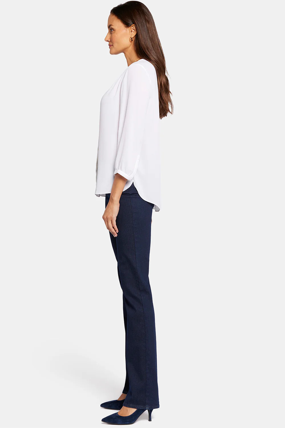 Pintuck Blouse - Optic White | NYDJ
