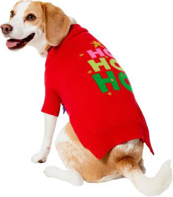 Frisco Christmas Ho Ho Ho Dog & Cat Sweater, Red, Medium | Chewy