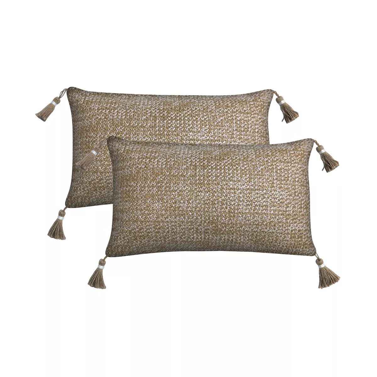 Honeycomb Outdoor Raffia Natural Toss Pillows (2-Pack) | Target