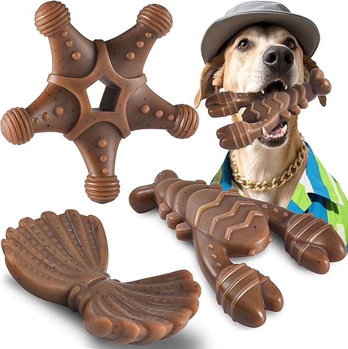 NEZIN Dog Toys for Aggressive Chewers, Indestructible Toys for Large Dogs, Dog Chew for Large Med... | Amazon (US)