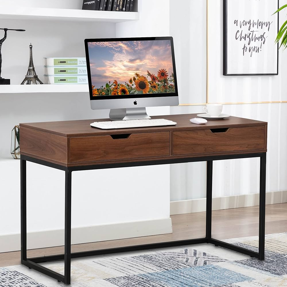 Bonzy Home Office Desk Computer Desk Table, Modern Simple 47 inch Home Study Table Writing Desk M... | Amazon (US)