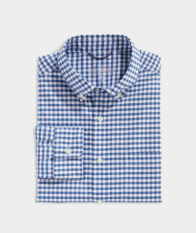 Gingham On-The-Go brrr° Shirt | vineyard vines