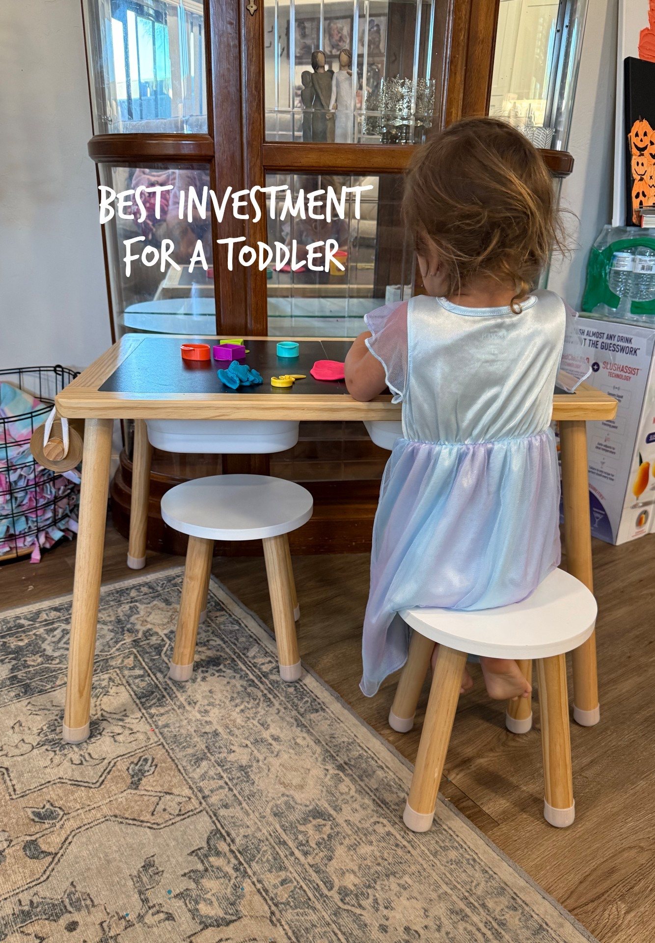 My toddler has used this every single day for weeks now. She does sensory inside, eats or plays with the tops on, colors on it, she just adores it!

#LTKFamily #LTKKids #LTKGiftGuide