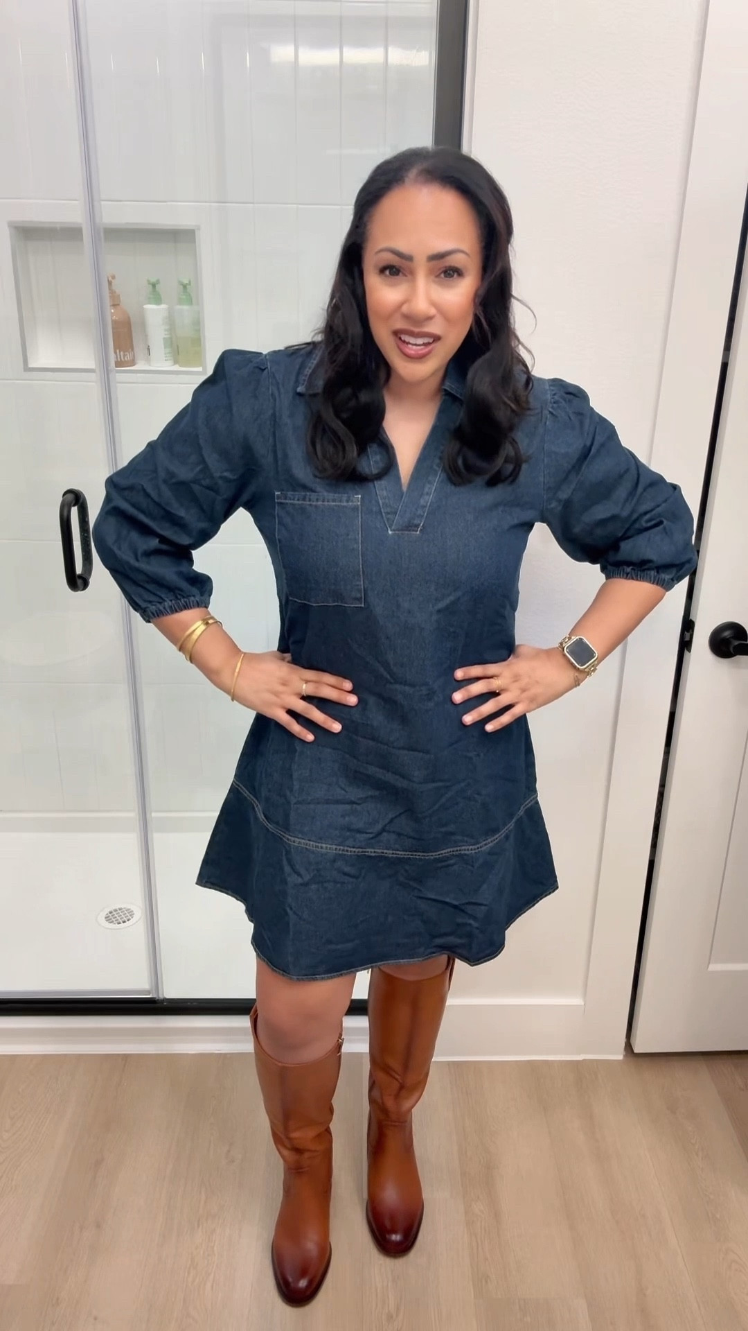 Not what I'd normally pick out, but I LOVE the comfort of this dress and the style with cute boots or booties. #OOTD #Fashion #Winterfashion

#LTKOver40 #LTKGiftGuide #LTKWorkwear