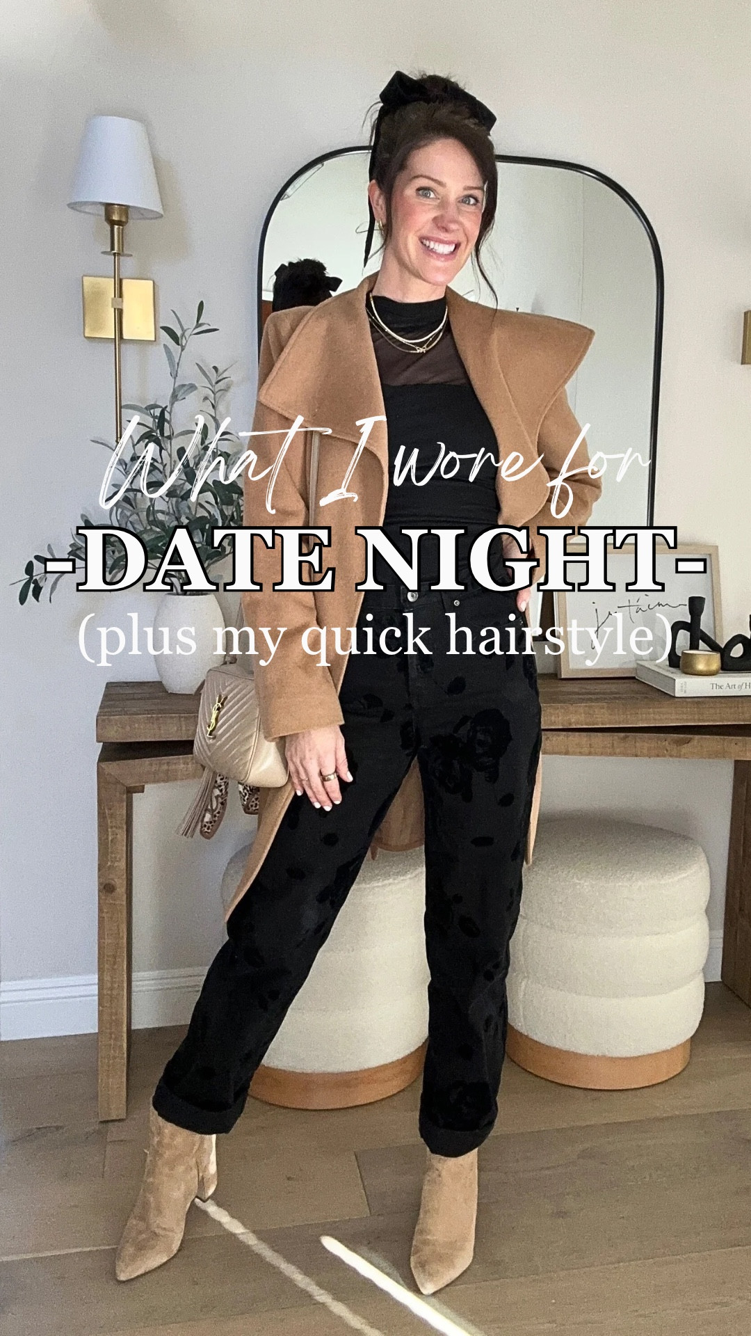 DATE NIGHT OUTFIT // FLORAL DENIM, size 4 true to size or go up if between // MESH TOP comes in 9 colors, I’m wearing a size small // WOOL BLEND COAT is a few years old // tagged up the necklaces, bracelets, earrings, and lip gloss as well as the hair bow.

#LTKBeauty #LTKWatchNow