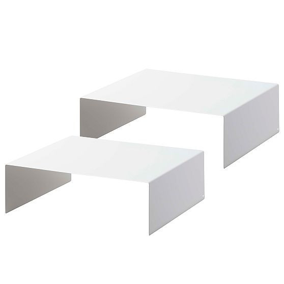Yamazaki Riser Shelf, White, Set of 2 | West Elm (US)