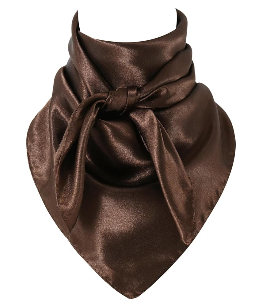 GERINLY Solid Color Wild Rag, Pure Cowboy Bandanas 35 Inch, Bolo Scarf for Men Women | Amazon (US)