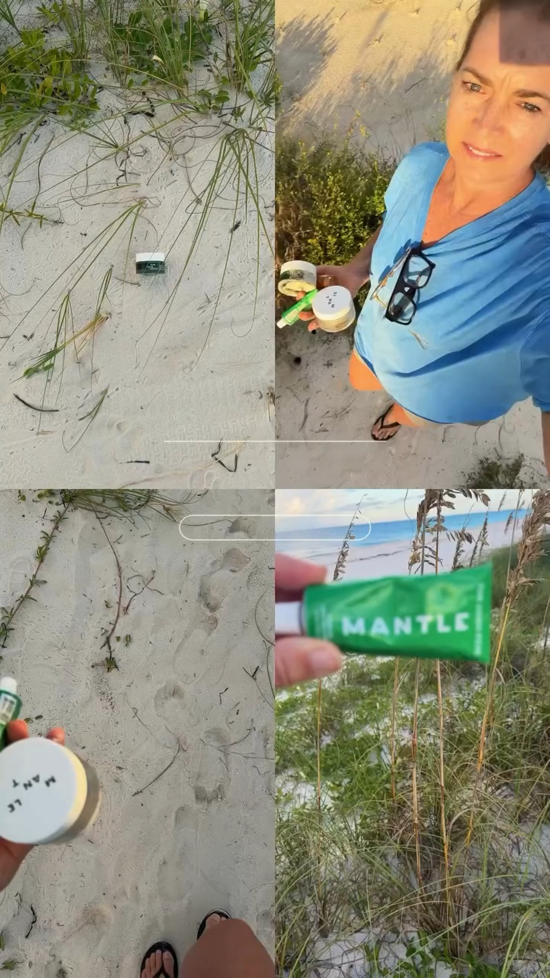 Tried new skincare this weekend and I L💚V E D it! It felt so clean and fresh. I actually forgot my face products, but grabbed these gifted items in my way to the beach. I was so glad I did! I especially loved the face jelly and glow oil. Made my beach skin really glow. I’m now a fan of @mantle_skin . 💚 I’ve linked the four items I used all weekend. Let me know in the comments if you want the links and I’ll send them right over. 

#over50skincare #mantleskin #gifted #midlifeskin