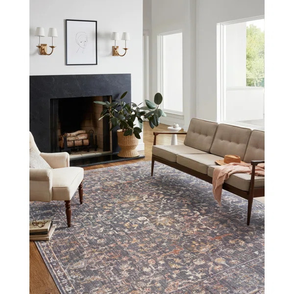 Rosemarie Oriental Graphite Area Rug | Wayfair North America