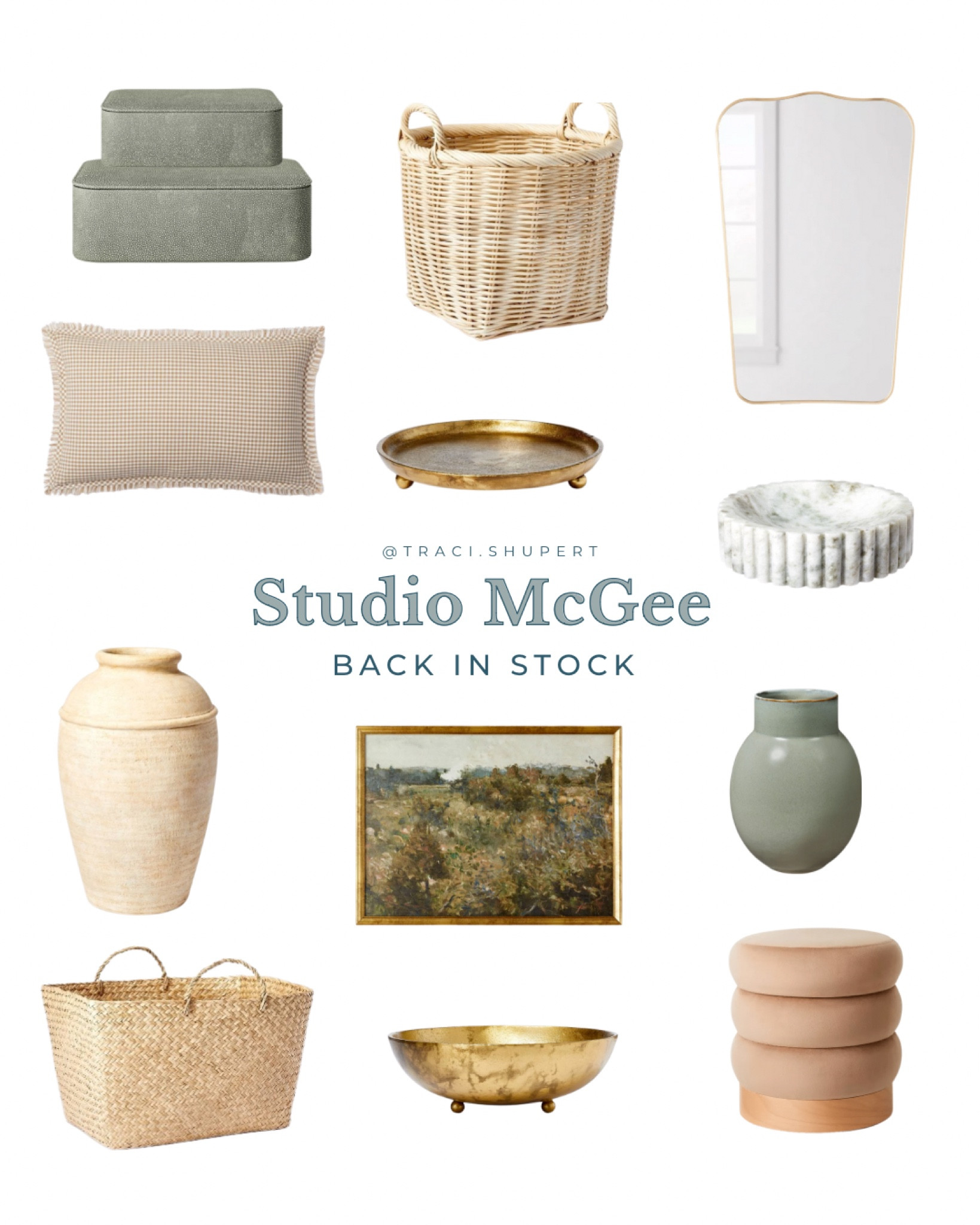 Studio McGee, mirror, basket, vase, vintage art, bowl, basket, Target, lumbar pillow, gingham

#LTKhome #LTKFind #LTKfamily