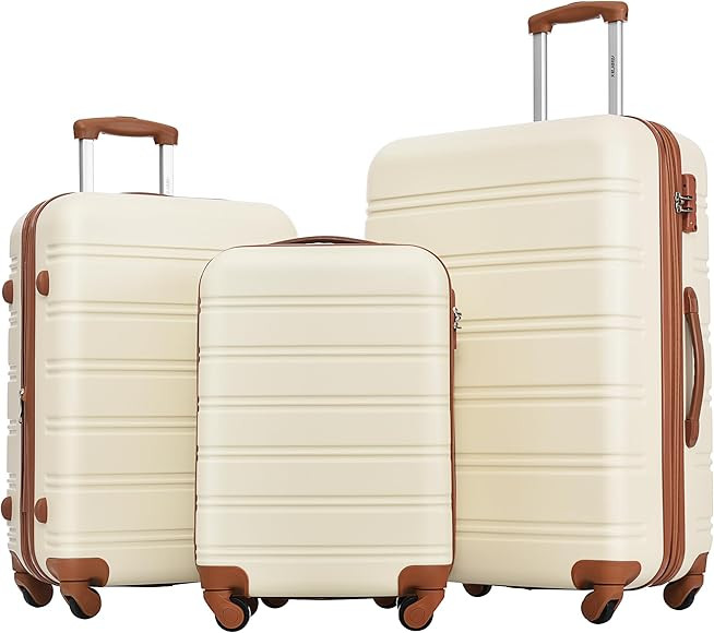 Merax Luggage sets of 3 Piece Carry on Luggage Airline Approved,Hard Case Luggage Expandable Chec... | Amazon (US)