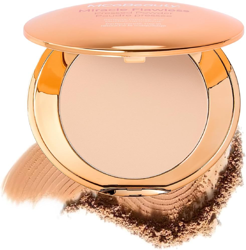 MCoBeauty - Miracle Flawless Pressed Powder - 1 Light Shade - Compact Setting Powder with Rose Fl... | Amazon (US)